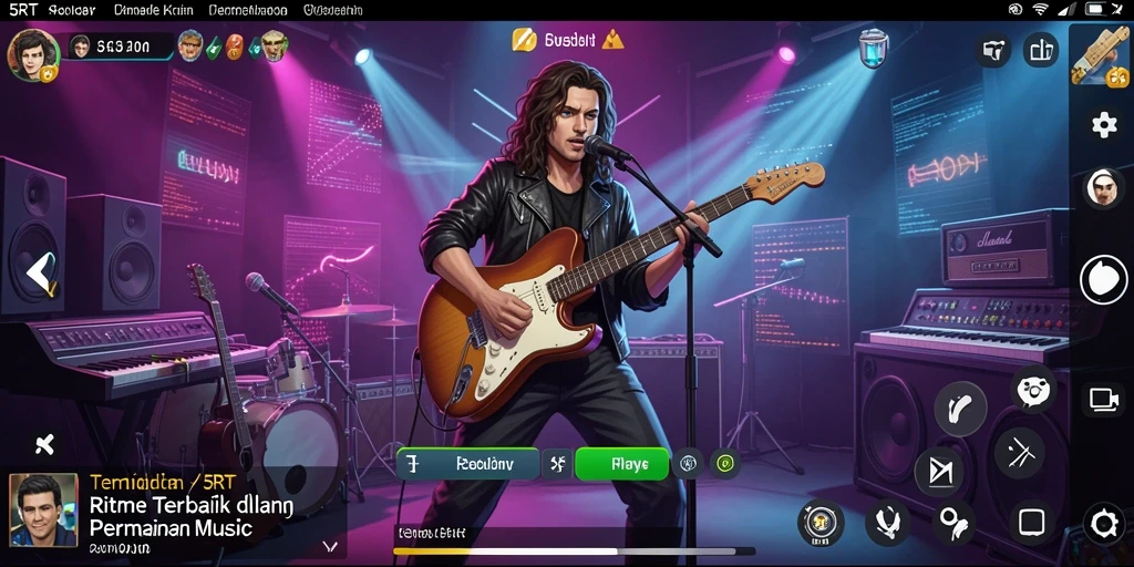 Tampilan gameplay <strong>5RT</strong> saat bermain musik dengan teman-teman.