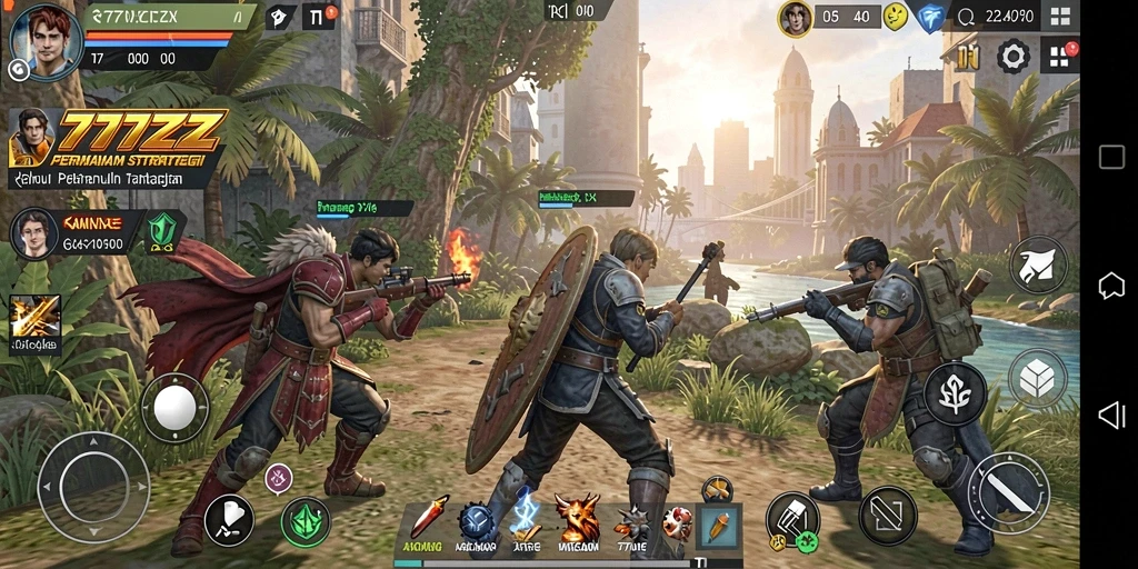Screenshot gameplay 777ZX yang menunjukkan strategi dan taktik mendebarkan.