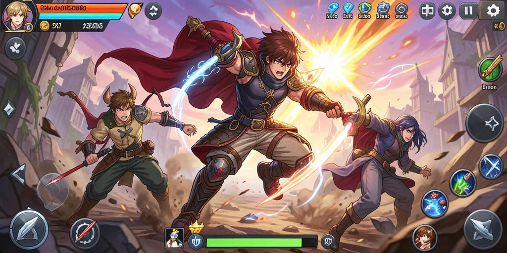 Tampilan screenshot GACOR305 menampilkan pertarungan karakter anime yang seru.