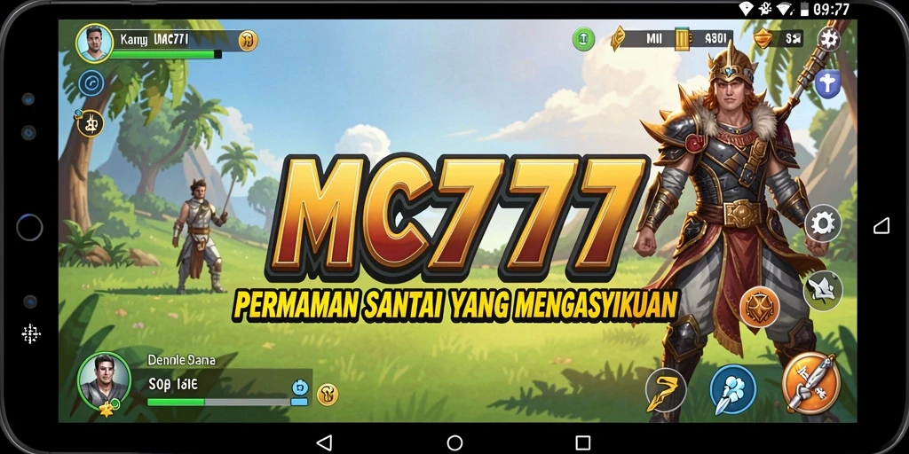 Screenshot gameplay MC777 yang menyenangkan dan penuh warna.
