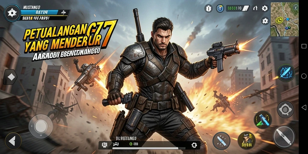 Tampilan gameplay MUSTANG77 yang mendebarkan dan penuh aksi.