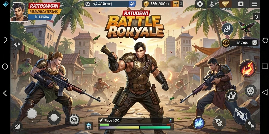 Tampilan aksi seru di battlefield RATUDEWI.