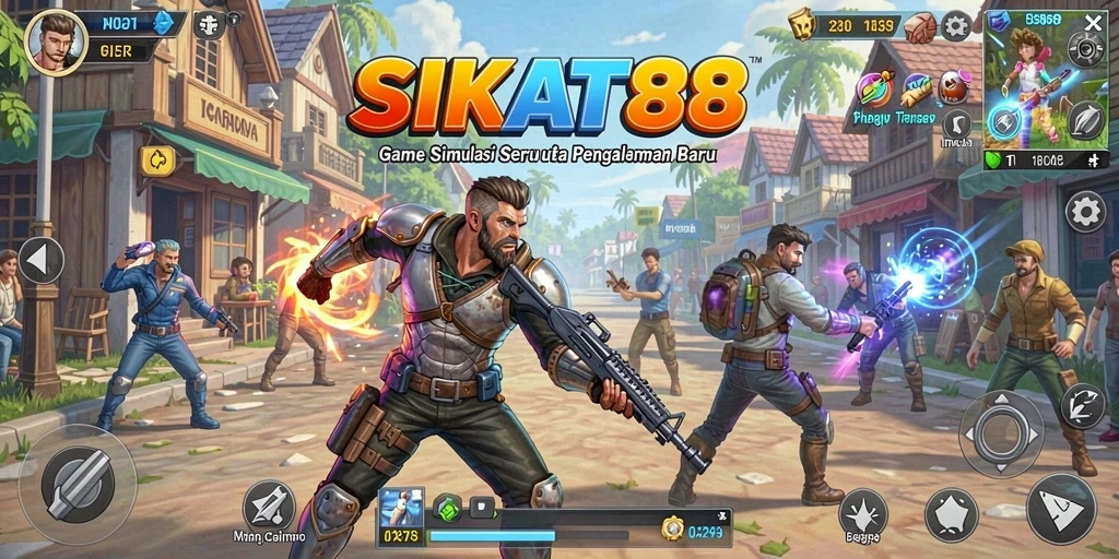 Tampilan gameplay menarik di SIKAT88 dengan beragam karakter dan interaksi.