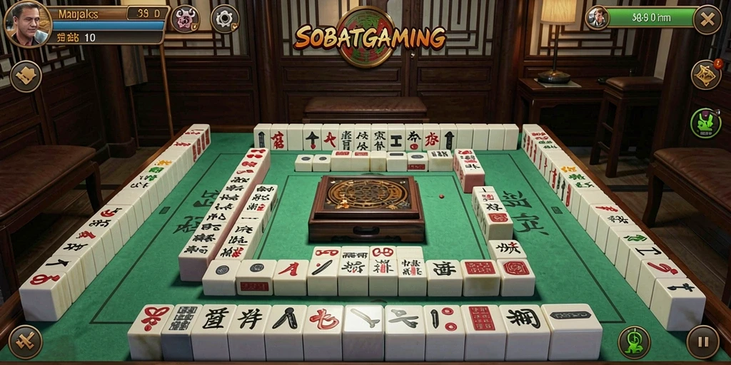 Gameplay Mahjong yang penuh tantangan dan seru di SOBATGAMING.