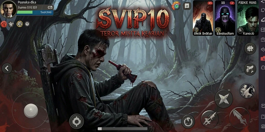 Menampilkan gameplay menyeramkan dari SVIP10 dengan suasana kelam.